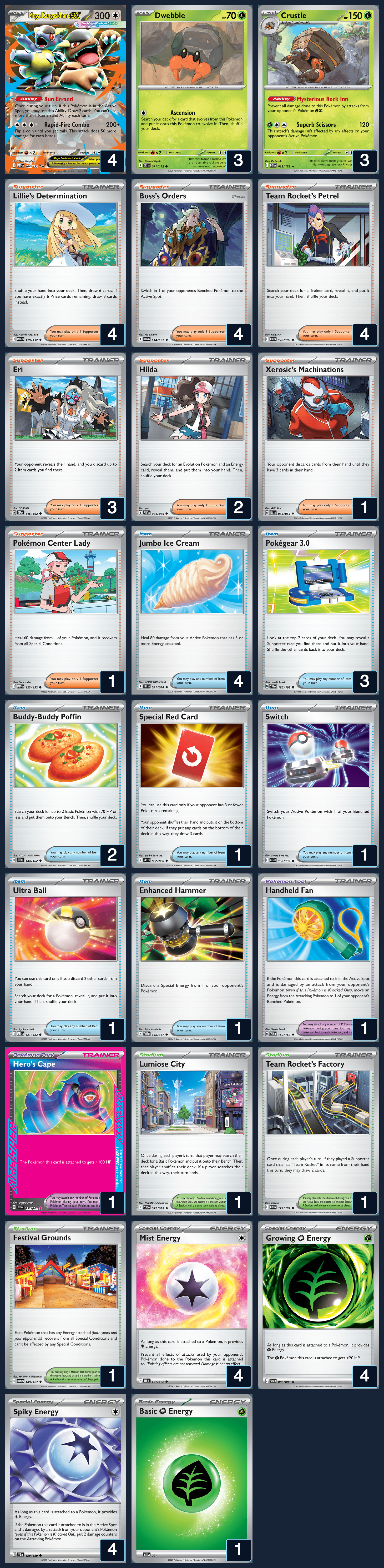 Complete 60-card deck list for rank 9, Klemens Rosentreter