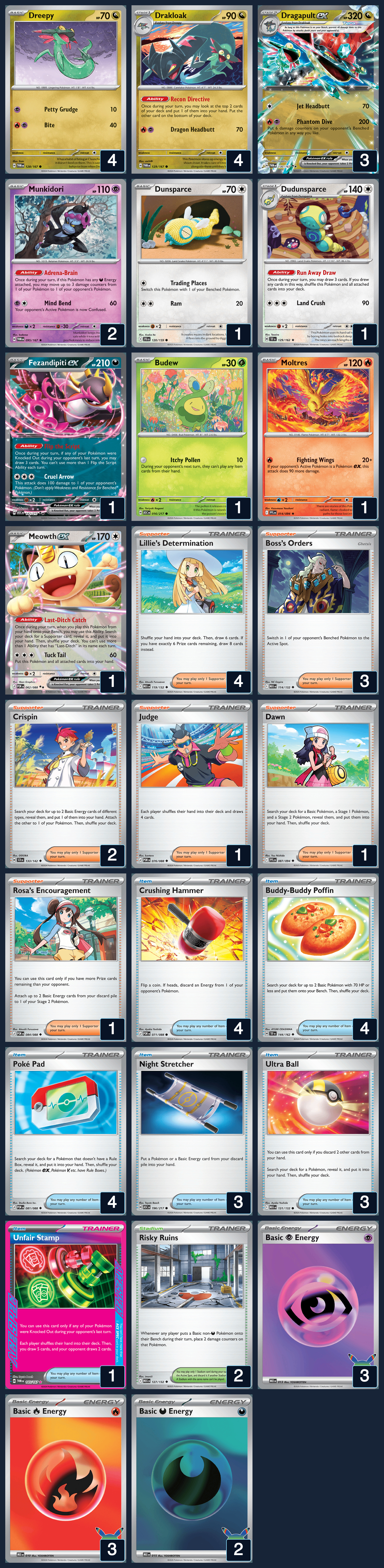 Complete 60-card deck list for rank 1, koiwashi