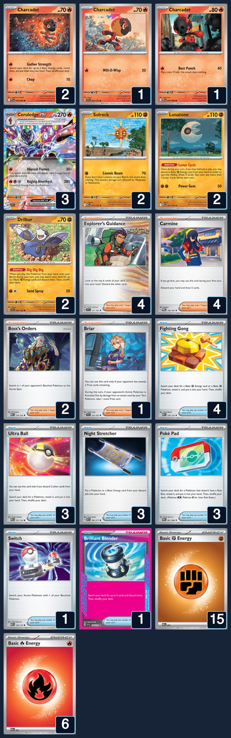Complete 60-card deck list for rank 31, AlexMoore