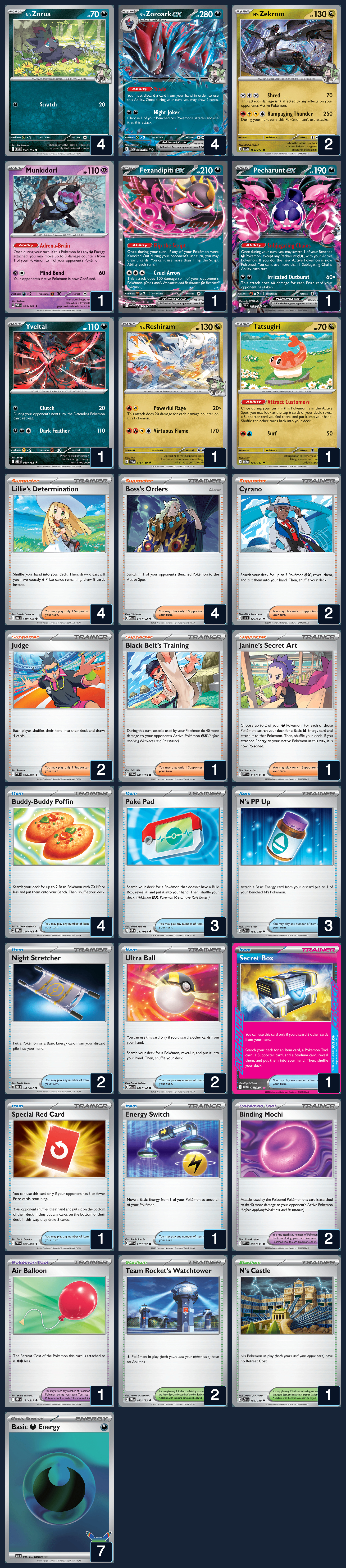 Complete 60-card deck list for rank 12, Nathan Schaal
