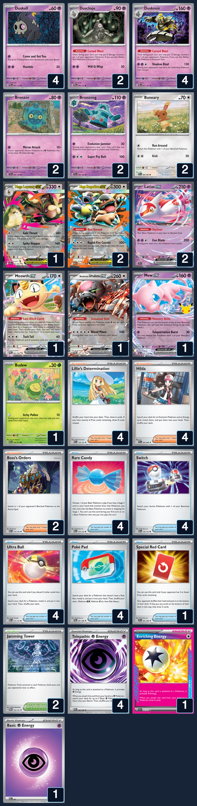 Complete 60-card deck list for rank 4, roni1505