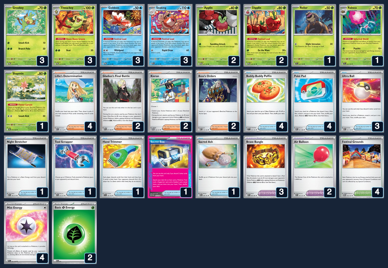 Complete 60-card deck list for rank 31, TrialbyCalmBat
