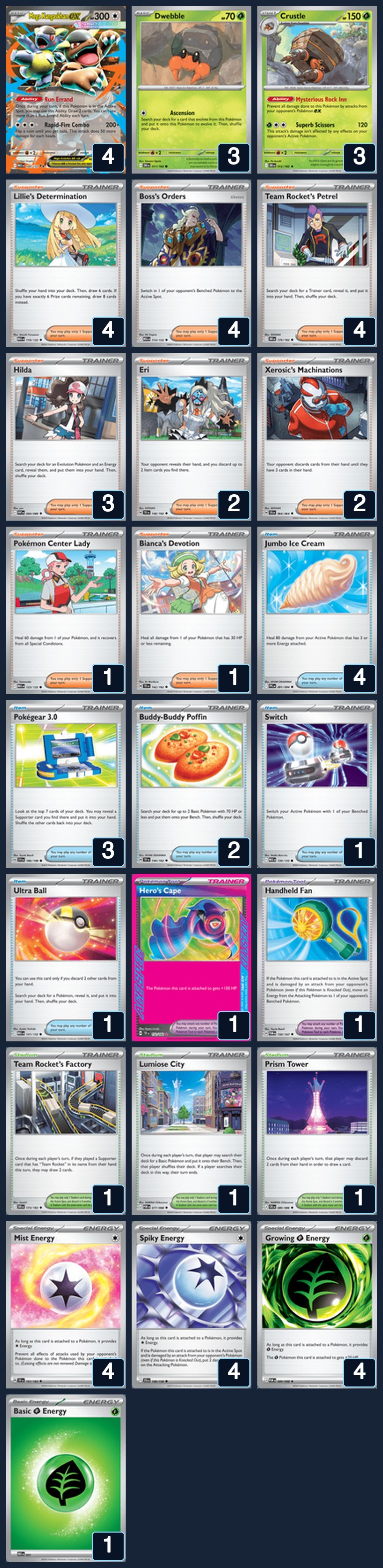 Complete 60-card deck list for rank 9, SandyMcSturge