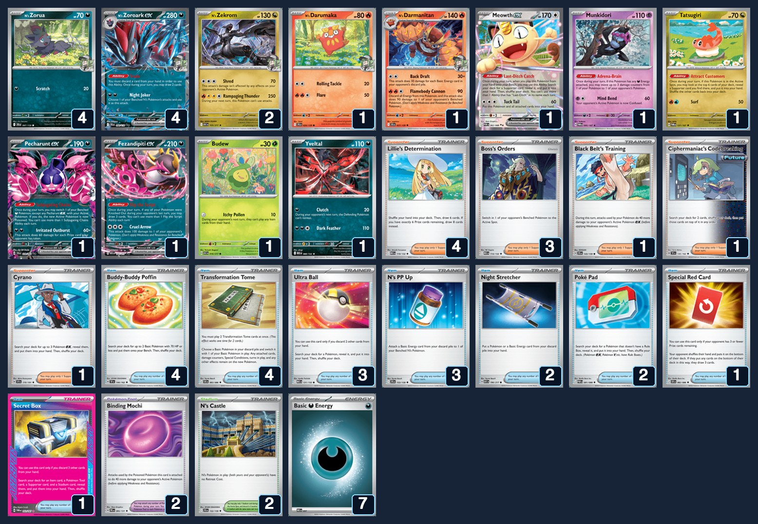 Complete 60-card deck list for rank 25, HeppyChris