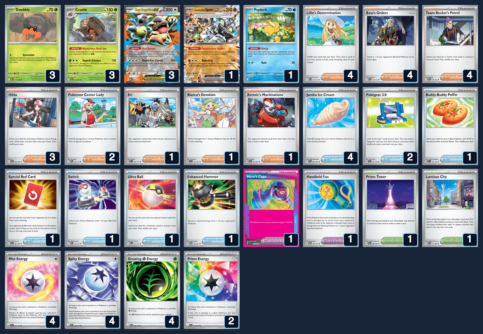 Complete 60-card deck list for rank 25, Scotty H