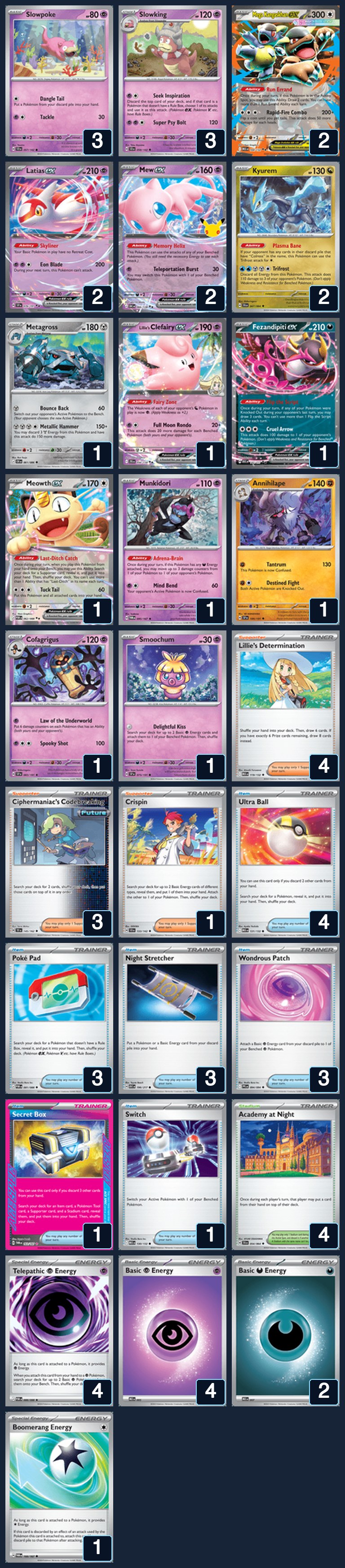 Complete 60-card deck list for rank 7, iamtheross