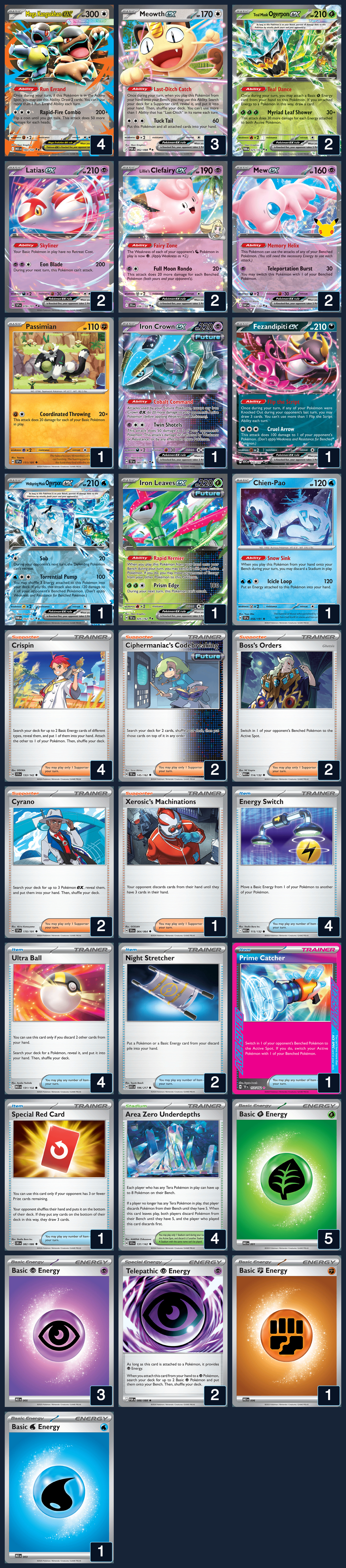 Complete 60-card deck list for rank 10, Tcg Hyde