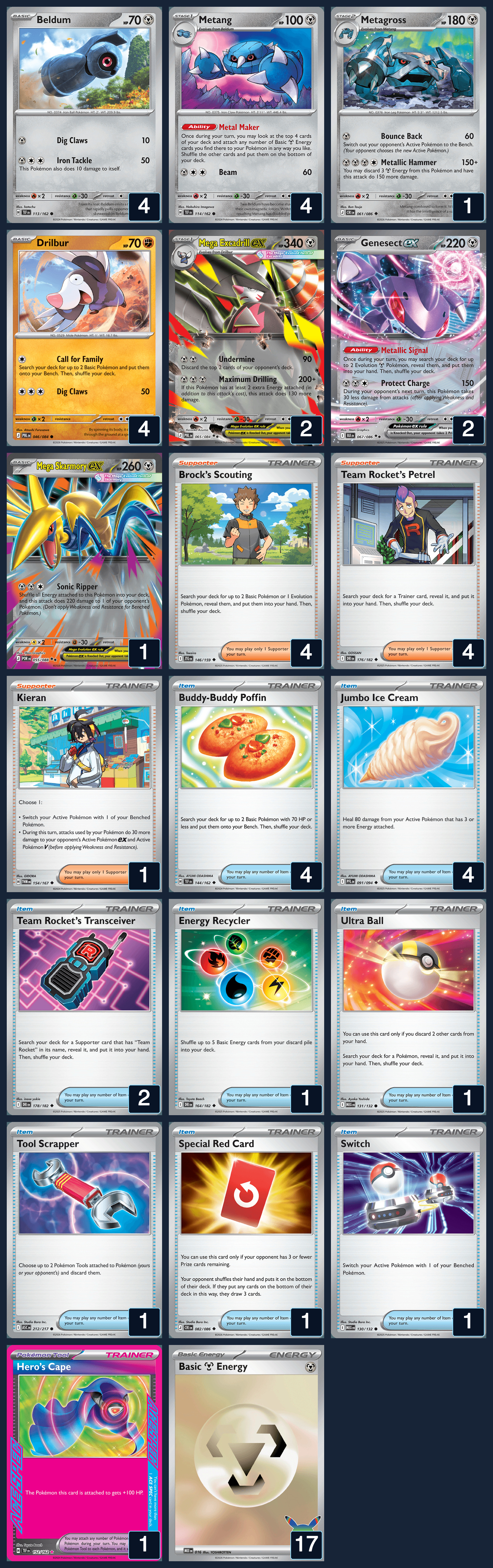 Complete 60-card deck list for rank 6, pokefanboi