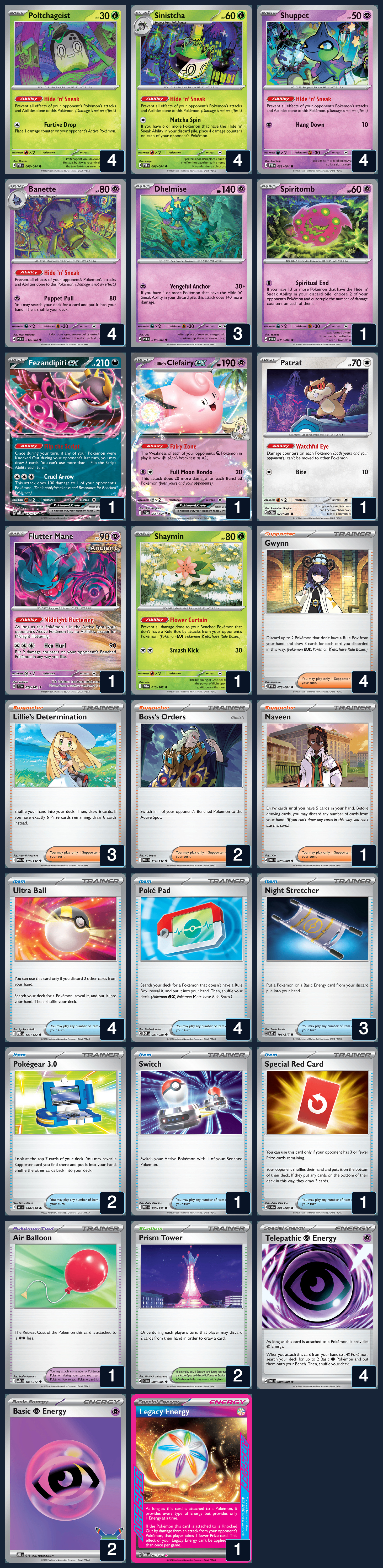 Complete 60-card deck list for rank 11, josecarlospeinado