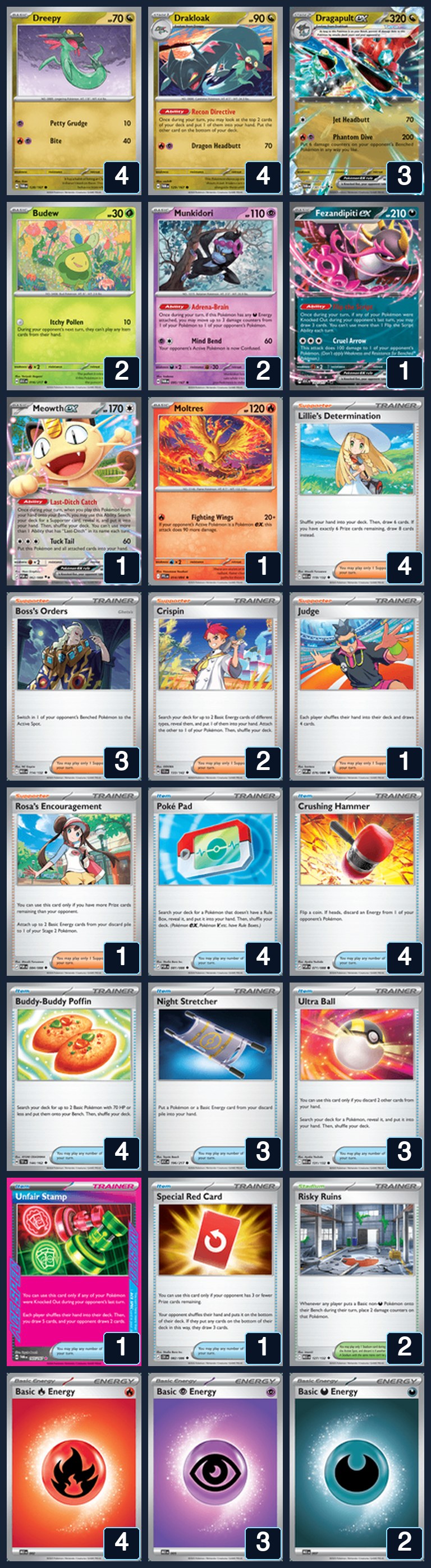 Complete 60-card deck list for rank 9, LKbando