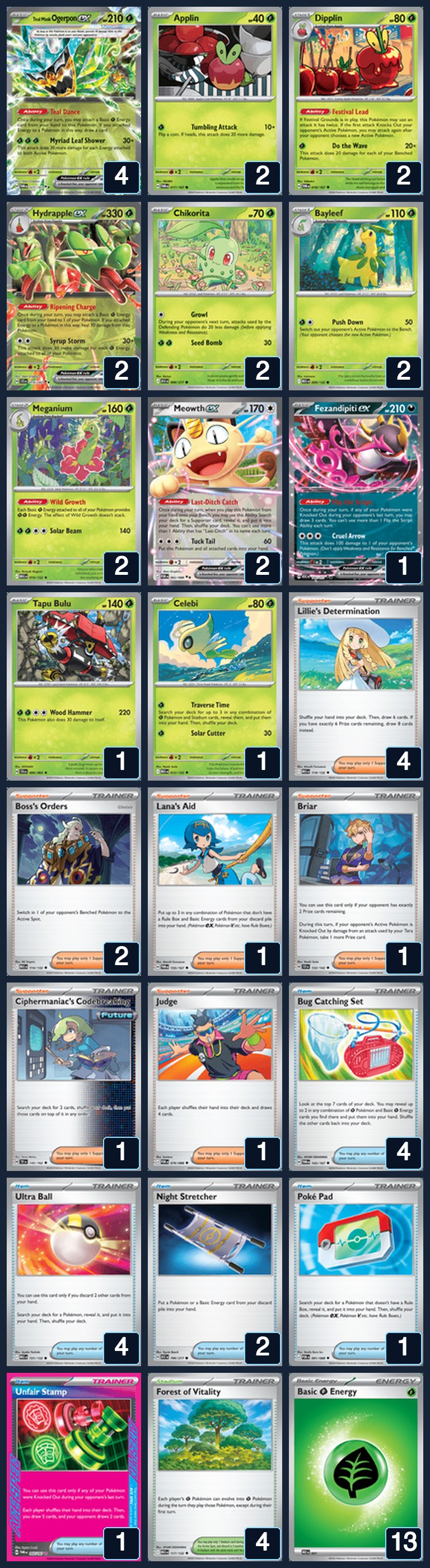 Complete 60-card deck list for rank 27, Anthony N
