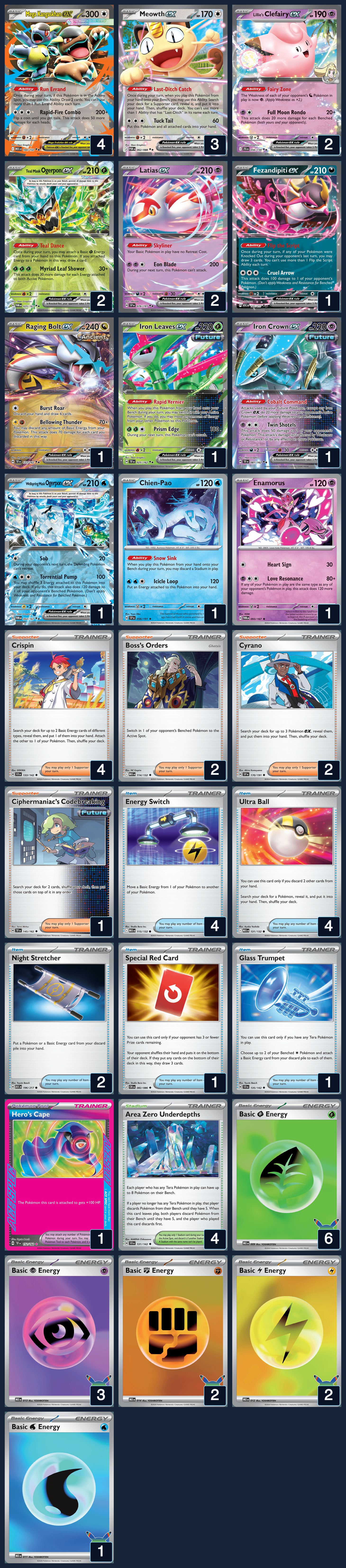 Complete 60-card deck list for rank 4, JoyfulSandwich
