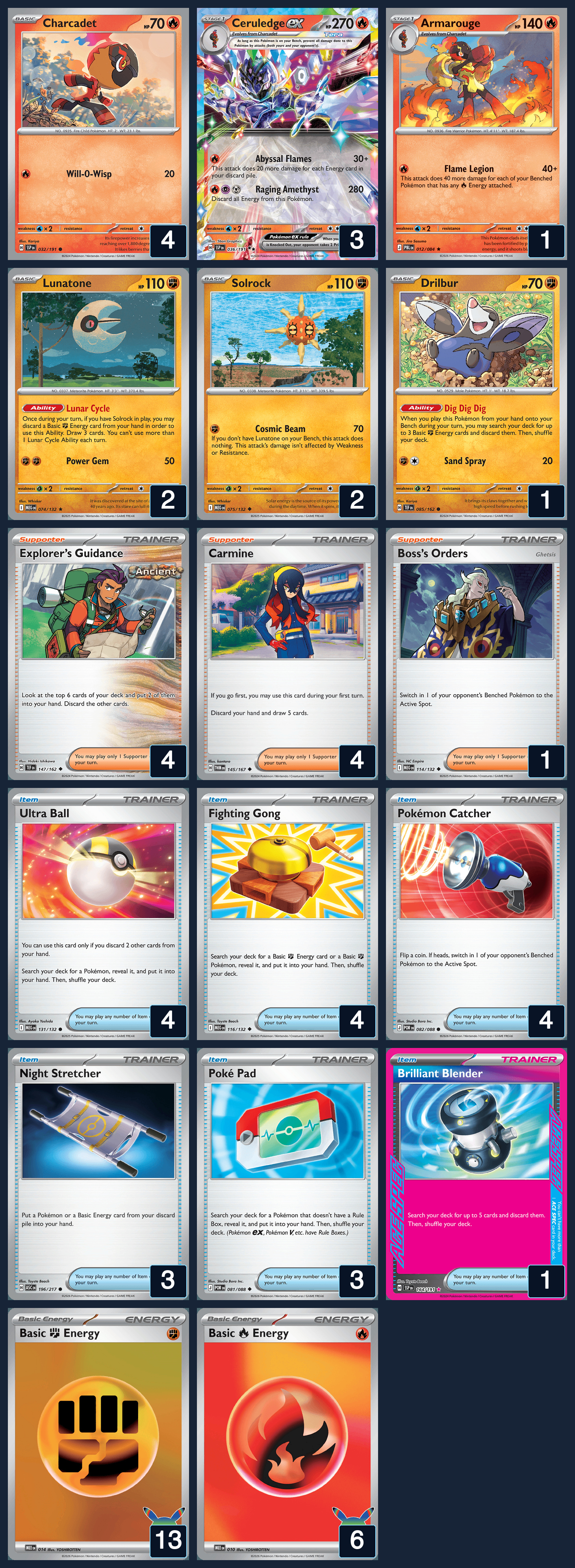 Complete 60-card deck list for rank 1, PickleGuy77