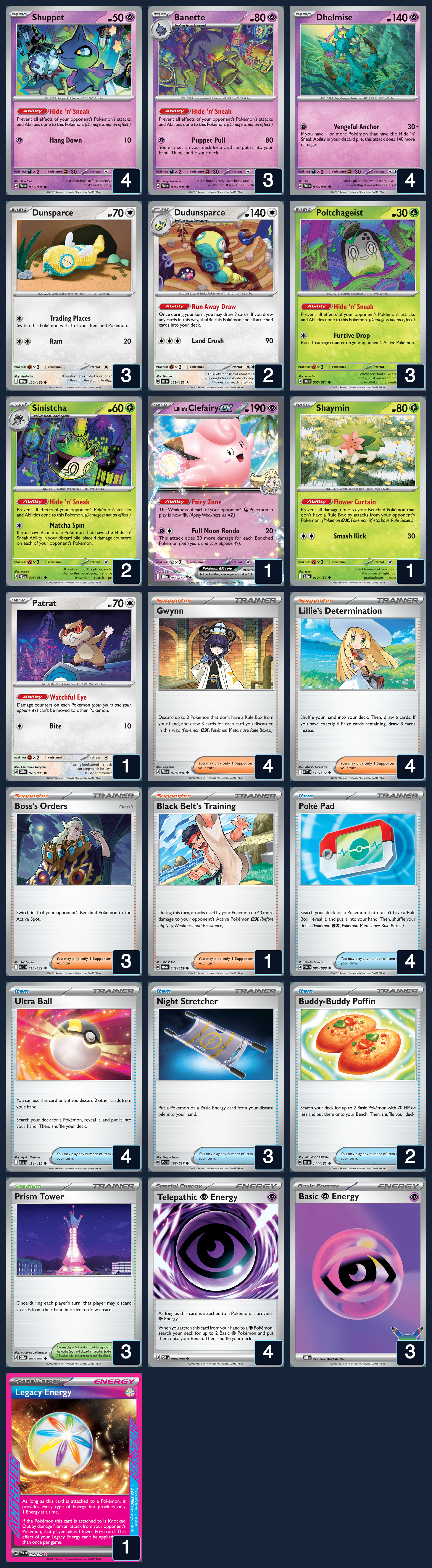 Complete 60-card deck list for rank 11, pepitojr2