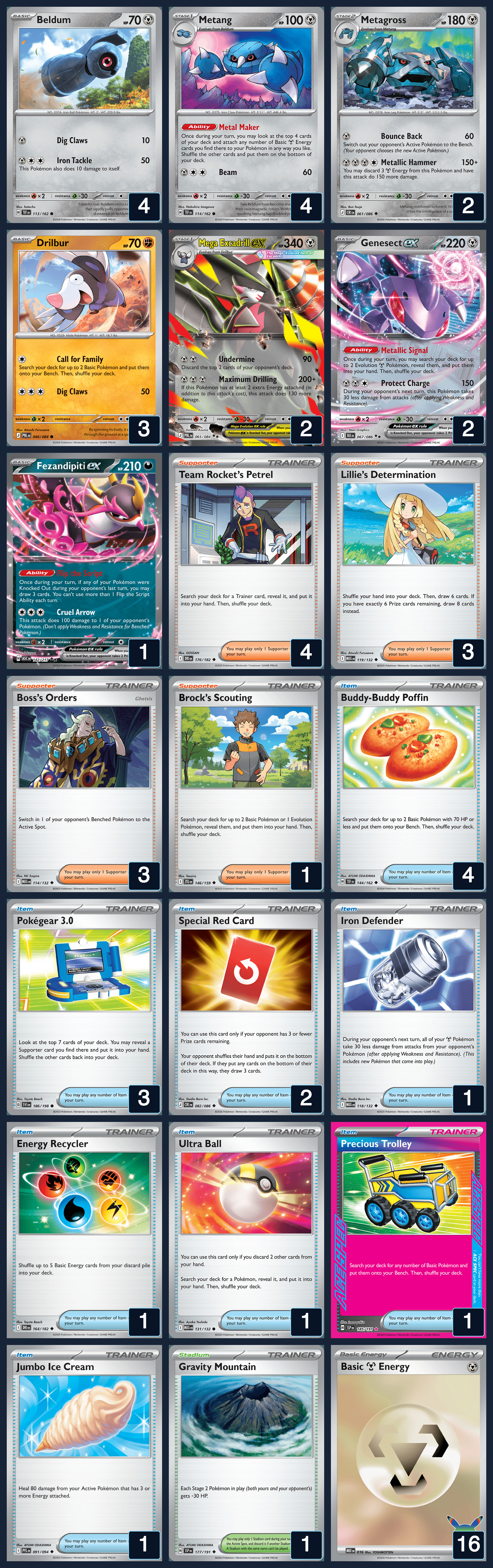 Complete 60-card deck list for rank 8, Matthew Gonzales