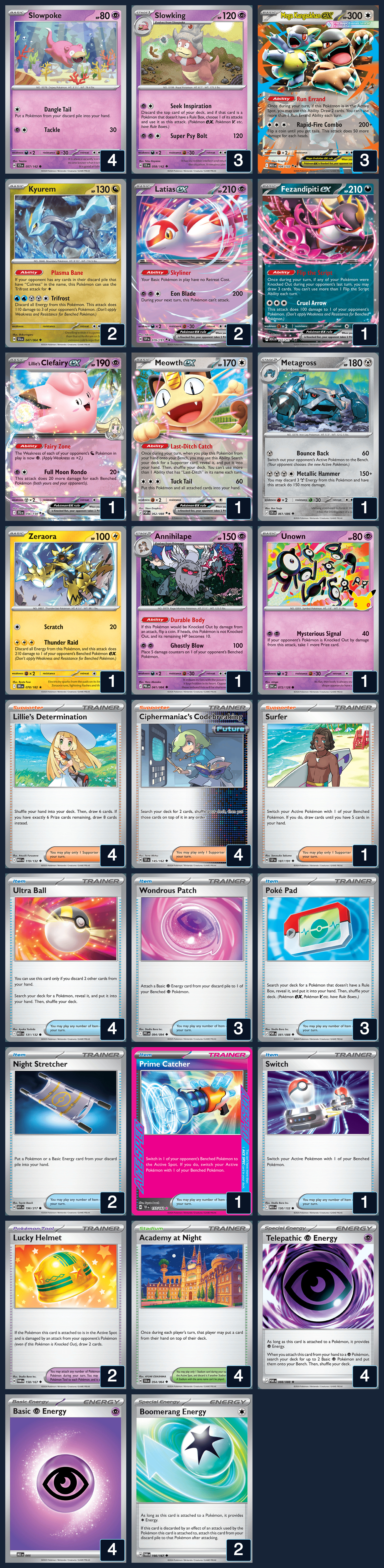 Complete 60-card deck list for rank 4, joesolano