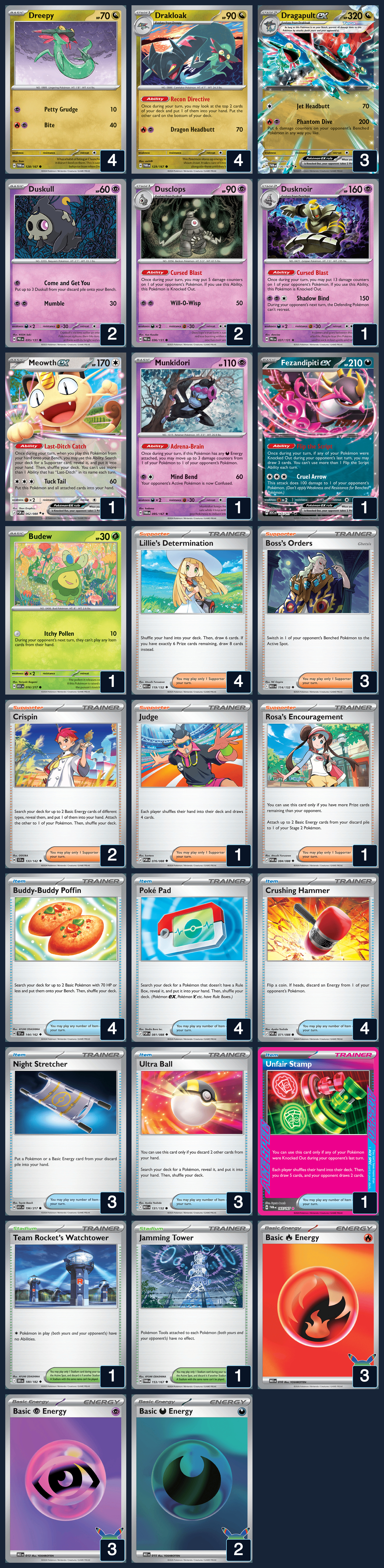Complete 60-card deck list for rank 14, Agustin Castillo