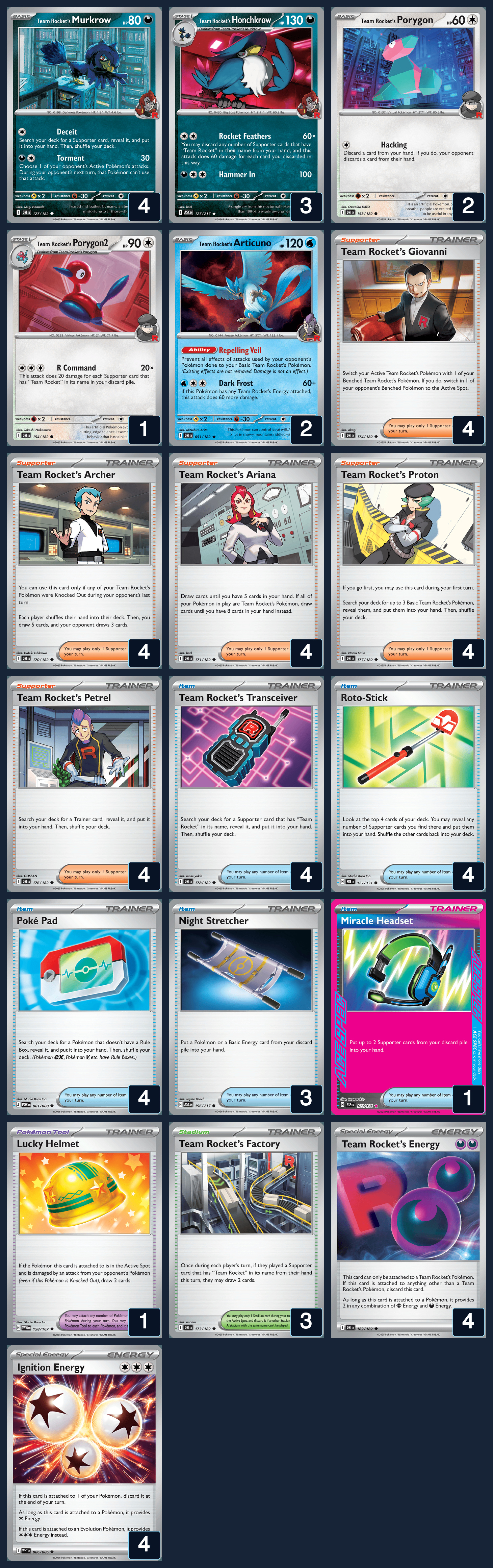 Complete 60-card deck list for rank 1, MikeJolteon