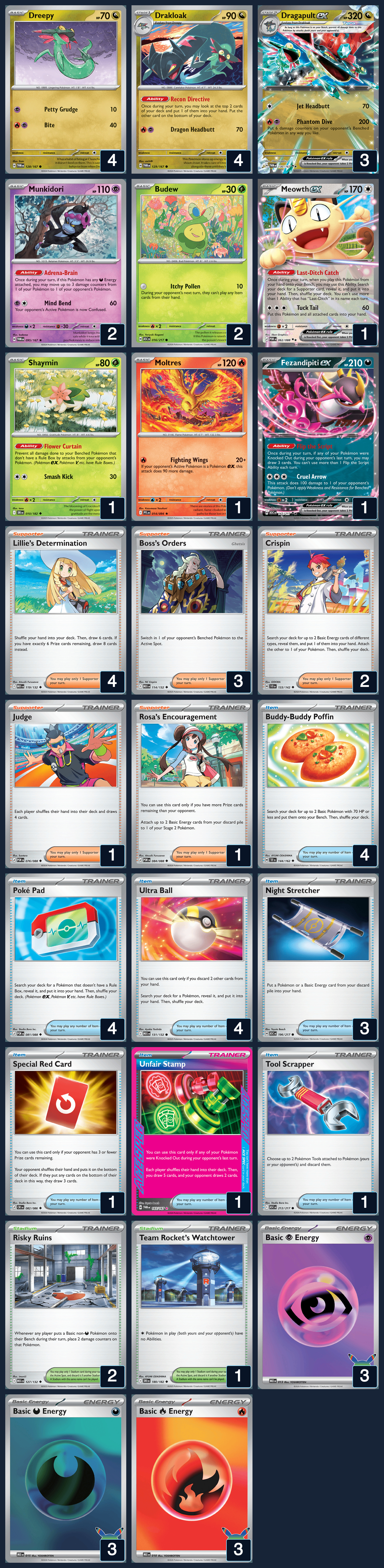 Complete 60-card deck list for rank 3, RuloElProduccion