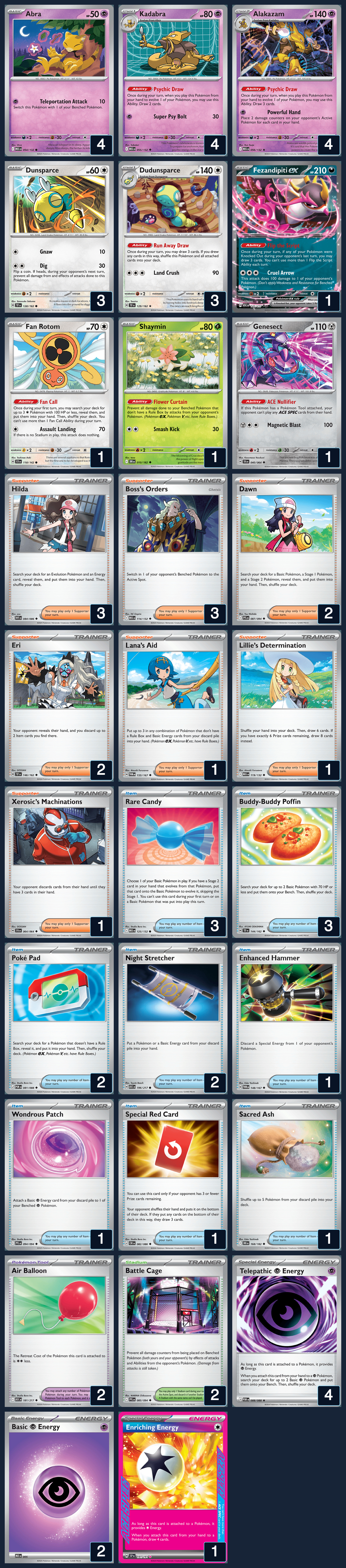 Complete 60-card deck list for rank 4, Djo23