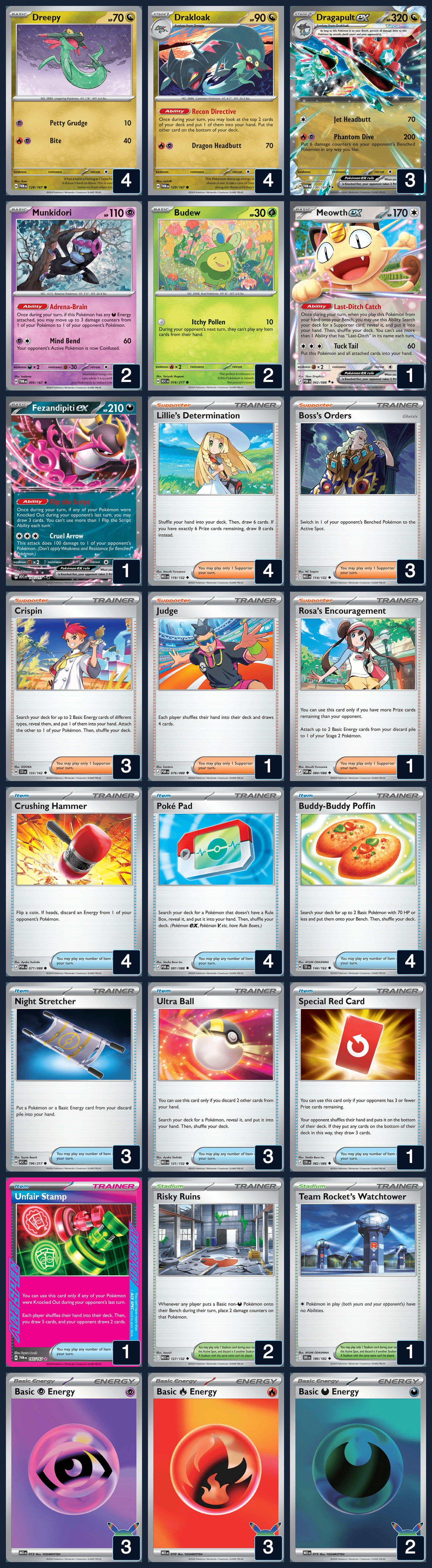 Complete 60-card deck list for rank 7, Beto Catuta