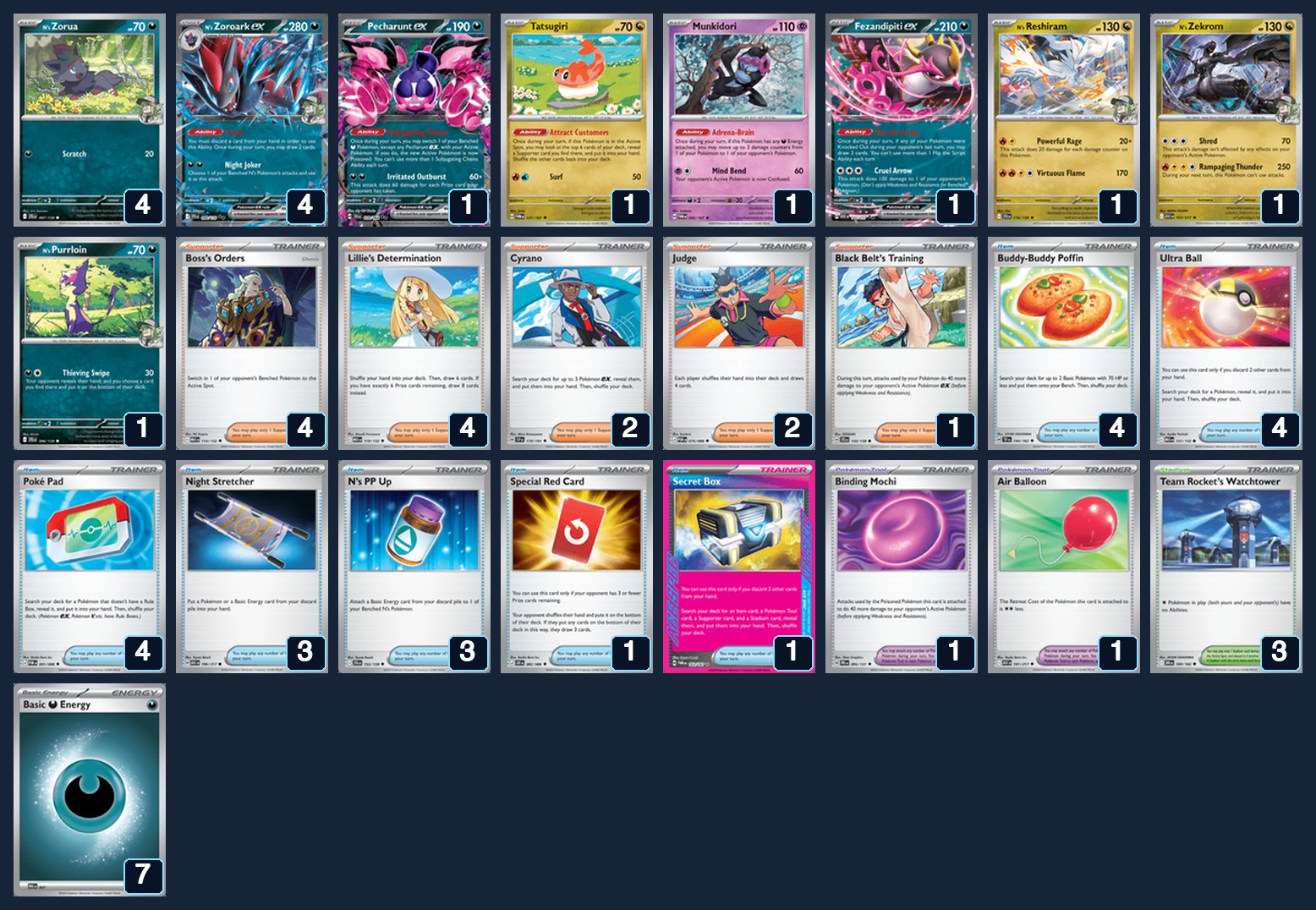 Complete 60-card deck list for rank 26, jamesp769
