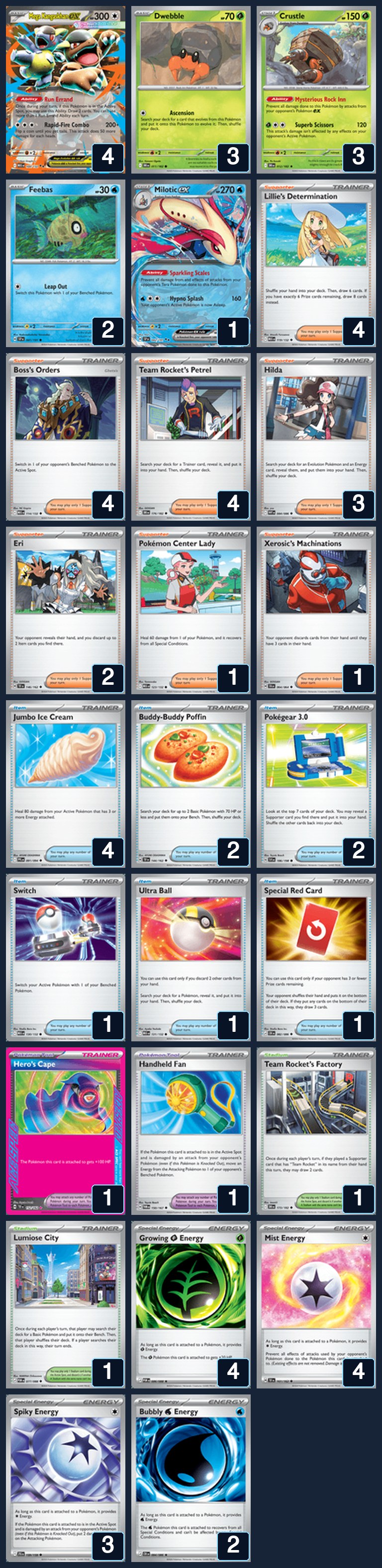 Complete 60-card deck list for rank 23, Chrzrd