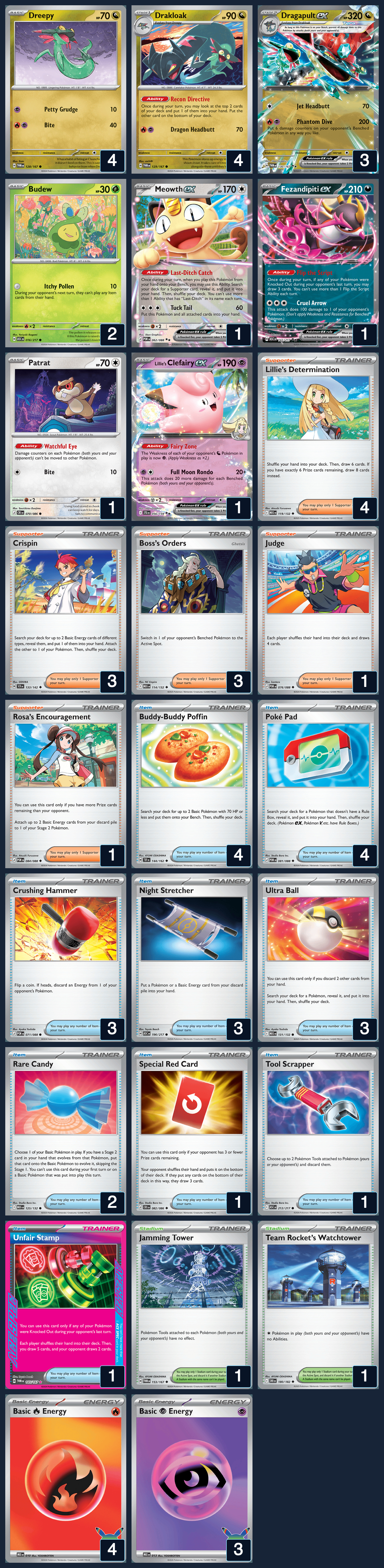 Complete 60-card deck list for rank 12, Beto Catuta