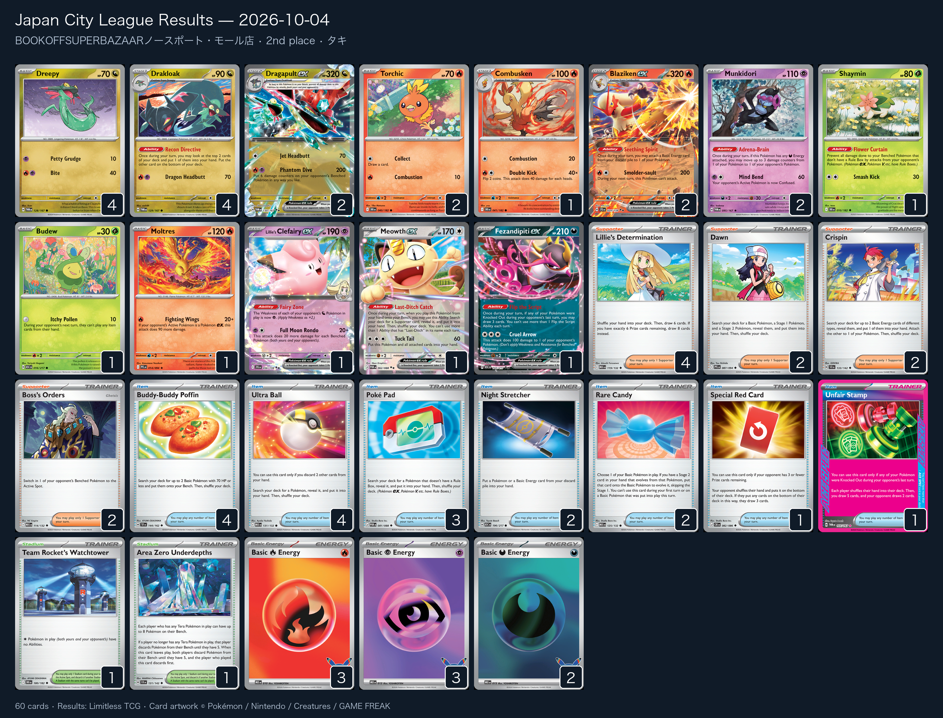 2nd place — タキ decklist