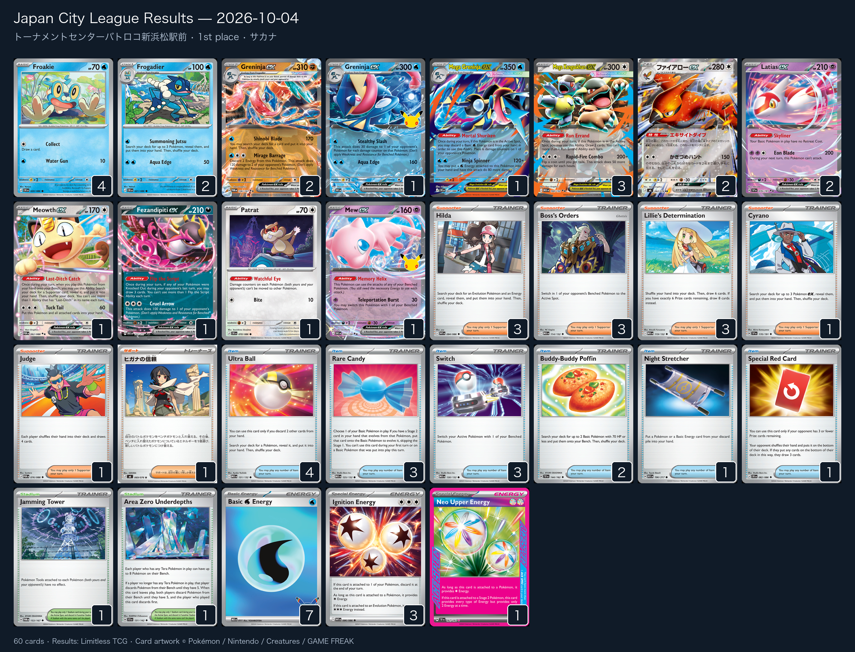 1st place — サカナ decklist