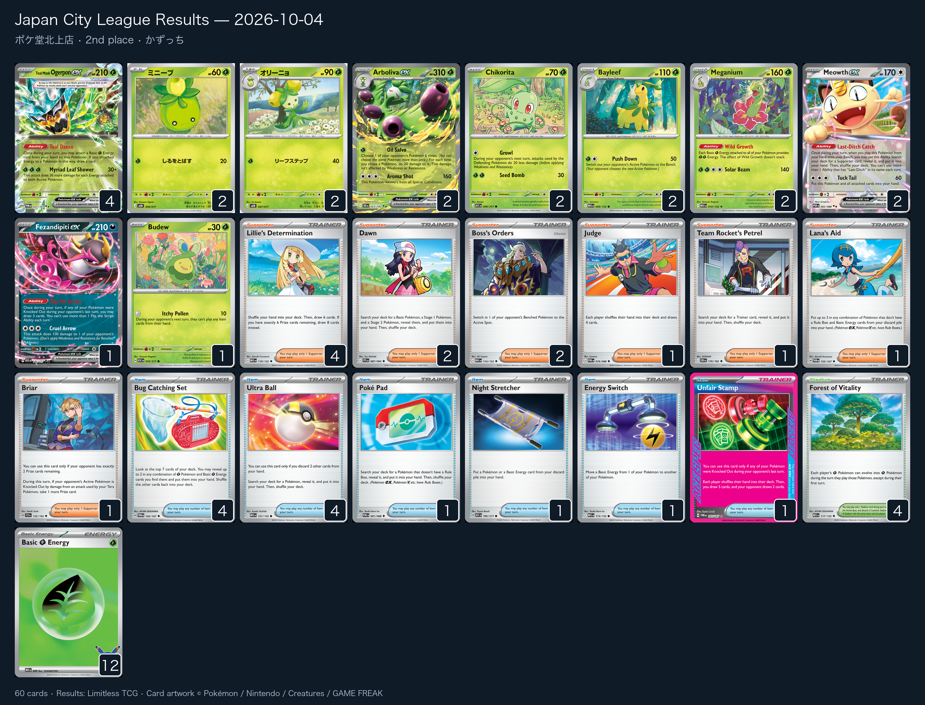 2nd place — かずっち decklist