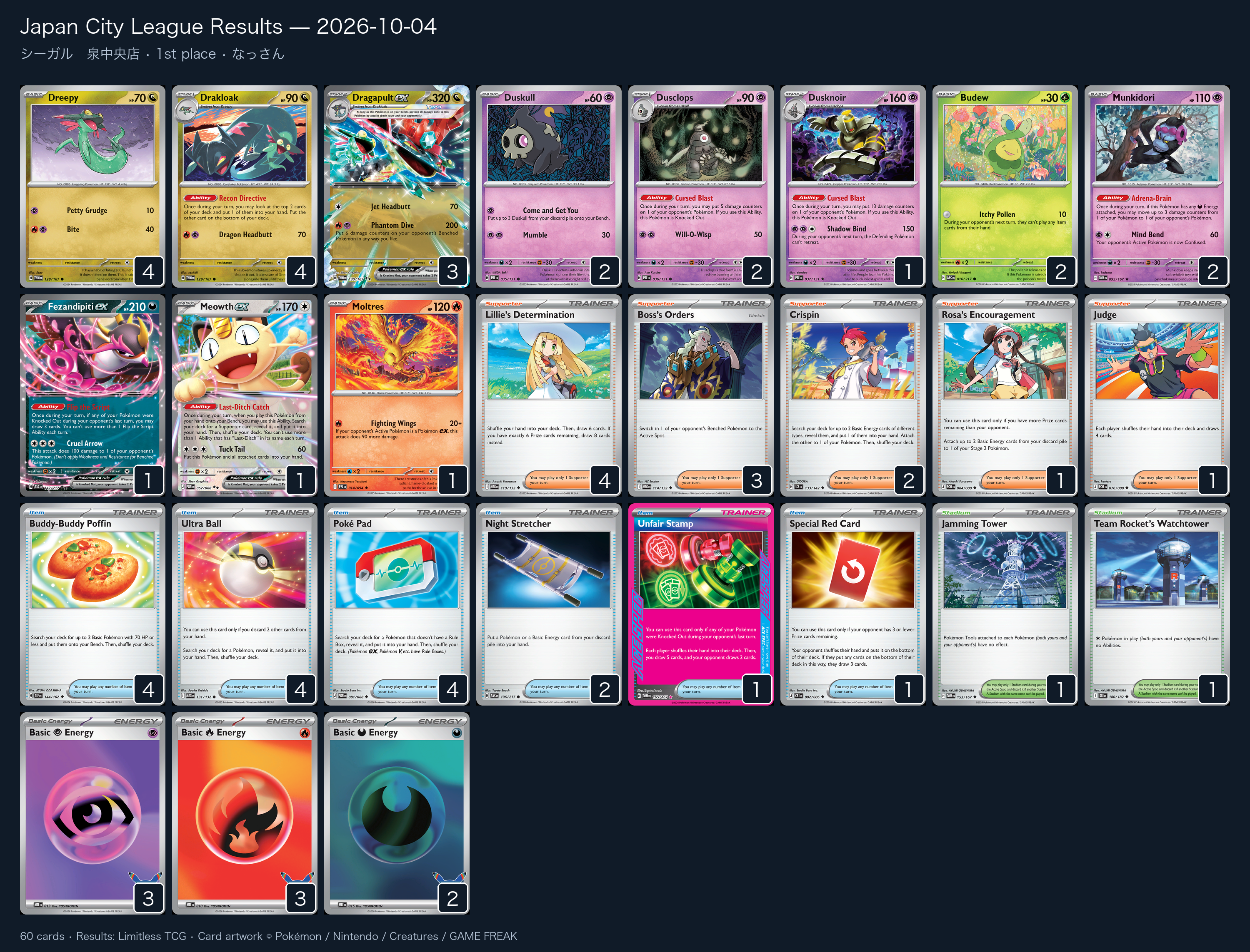 1st place — なっさん decklist