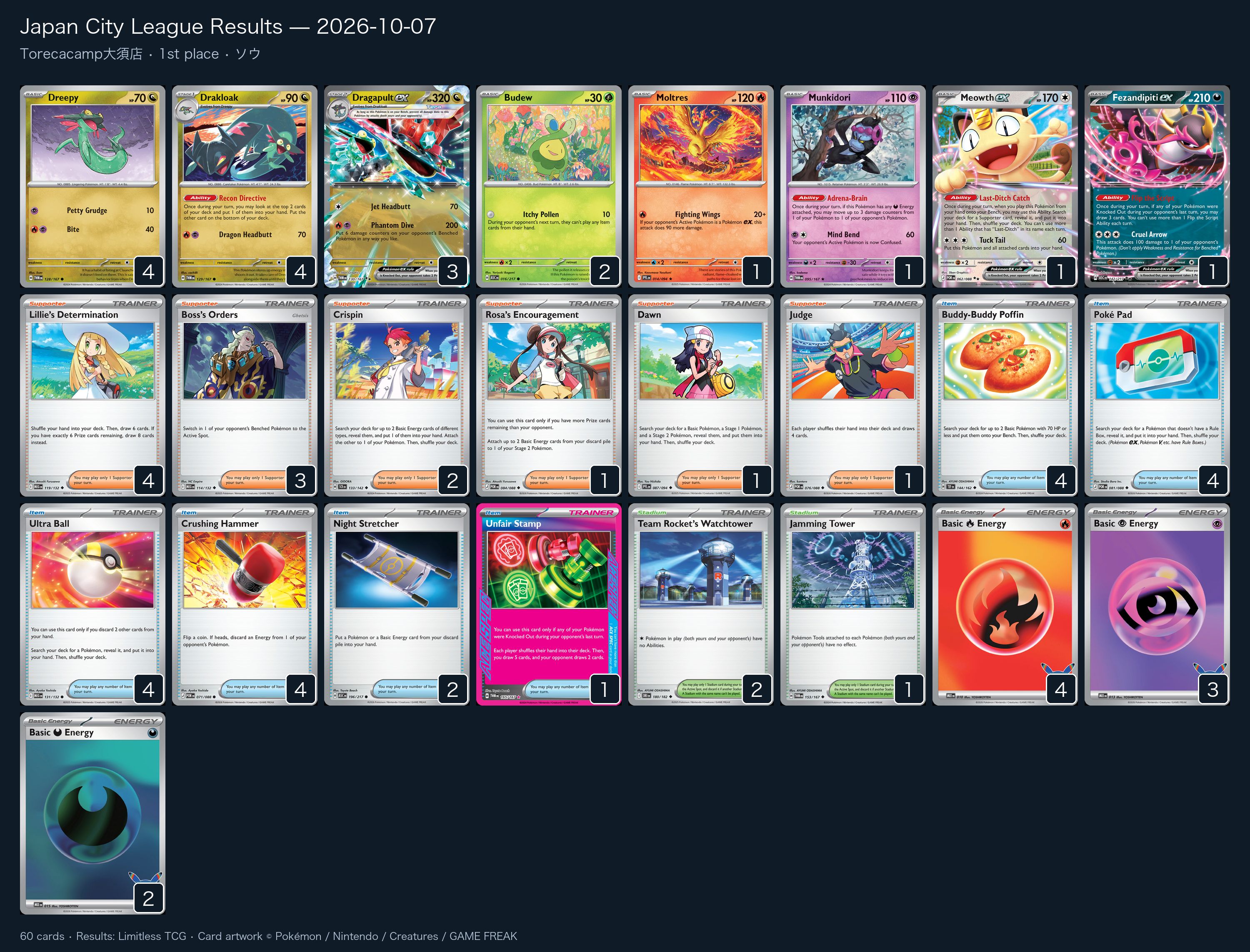 1st place — ソウ decklist
