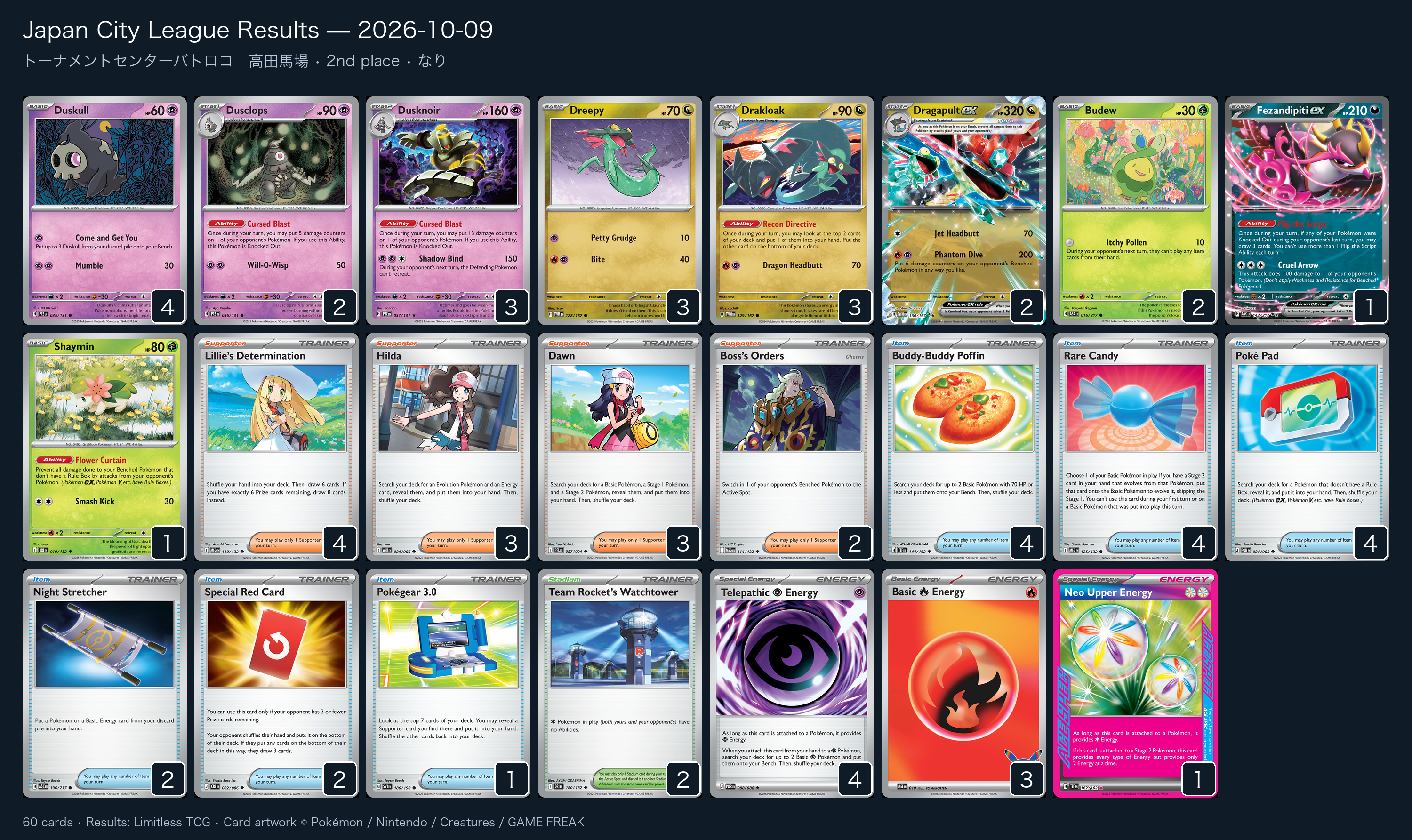 2nd place — なり decklist