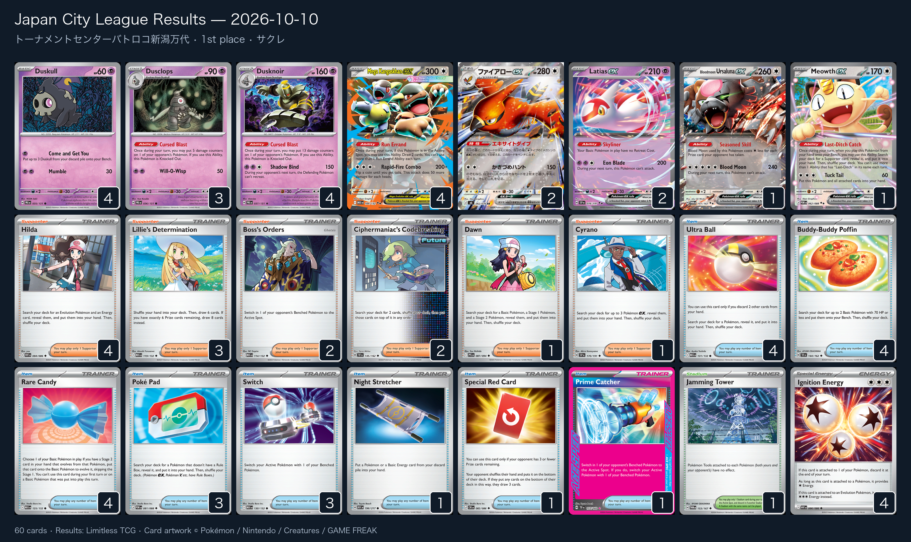 1st place — サクレ decklist