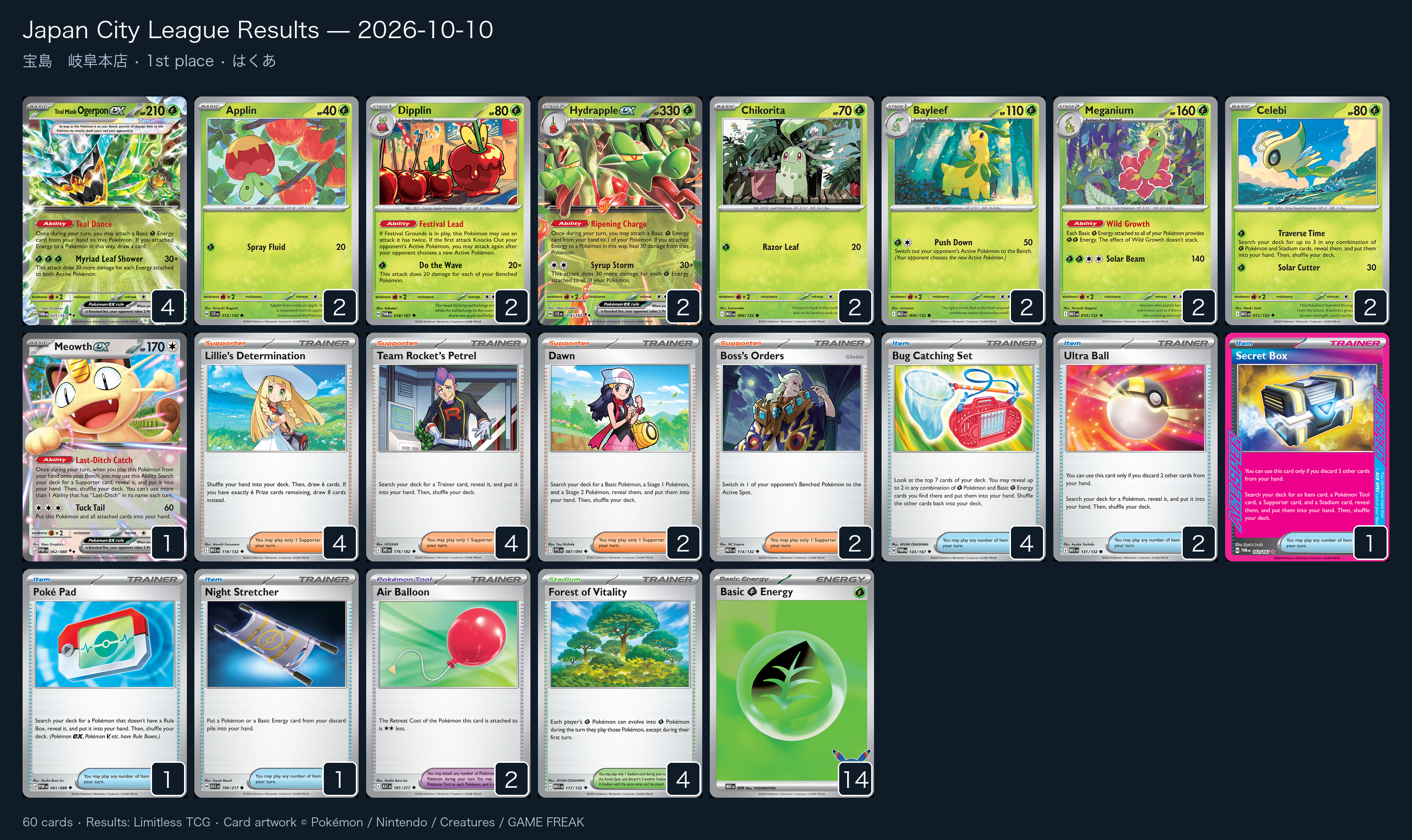 1st place — はくあ decklist