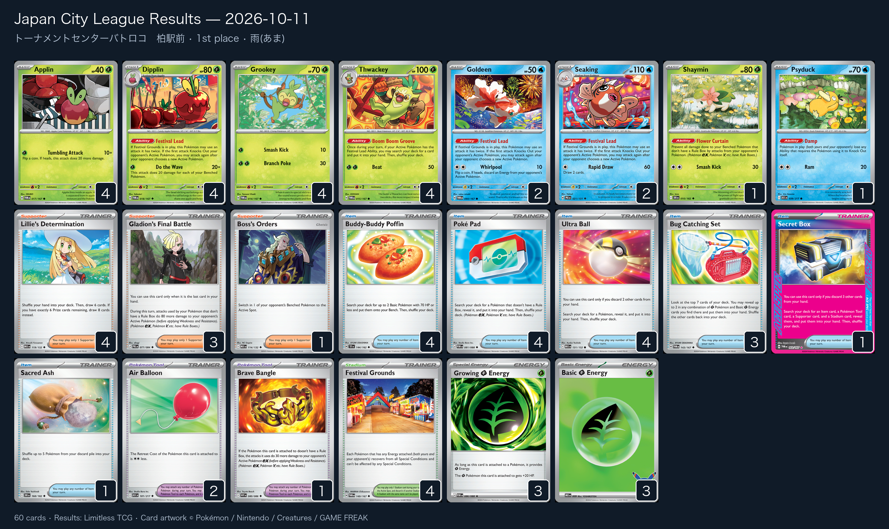 1st place — 雨(あま) decklist