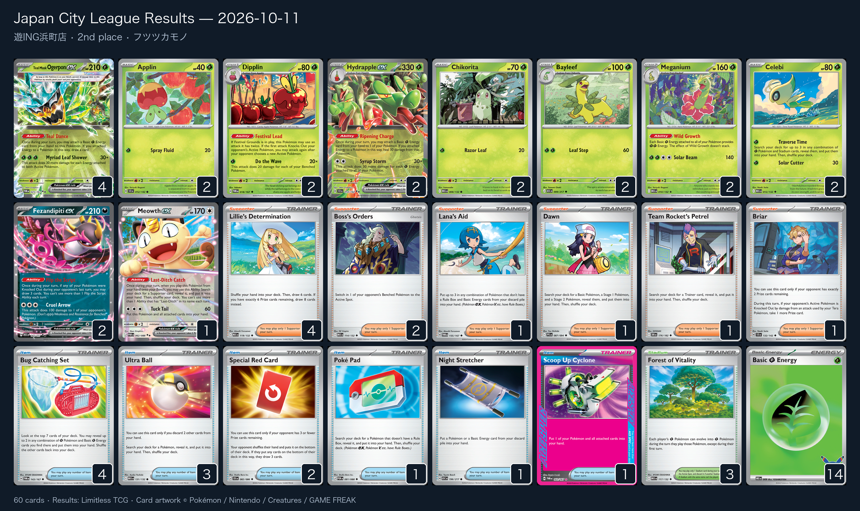 2nd place — フツツカモノ decklist