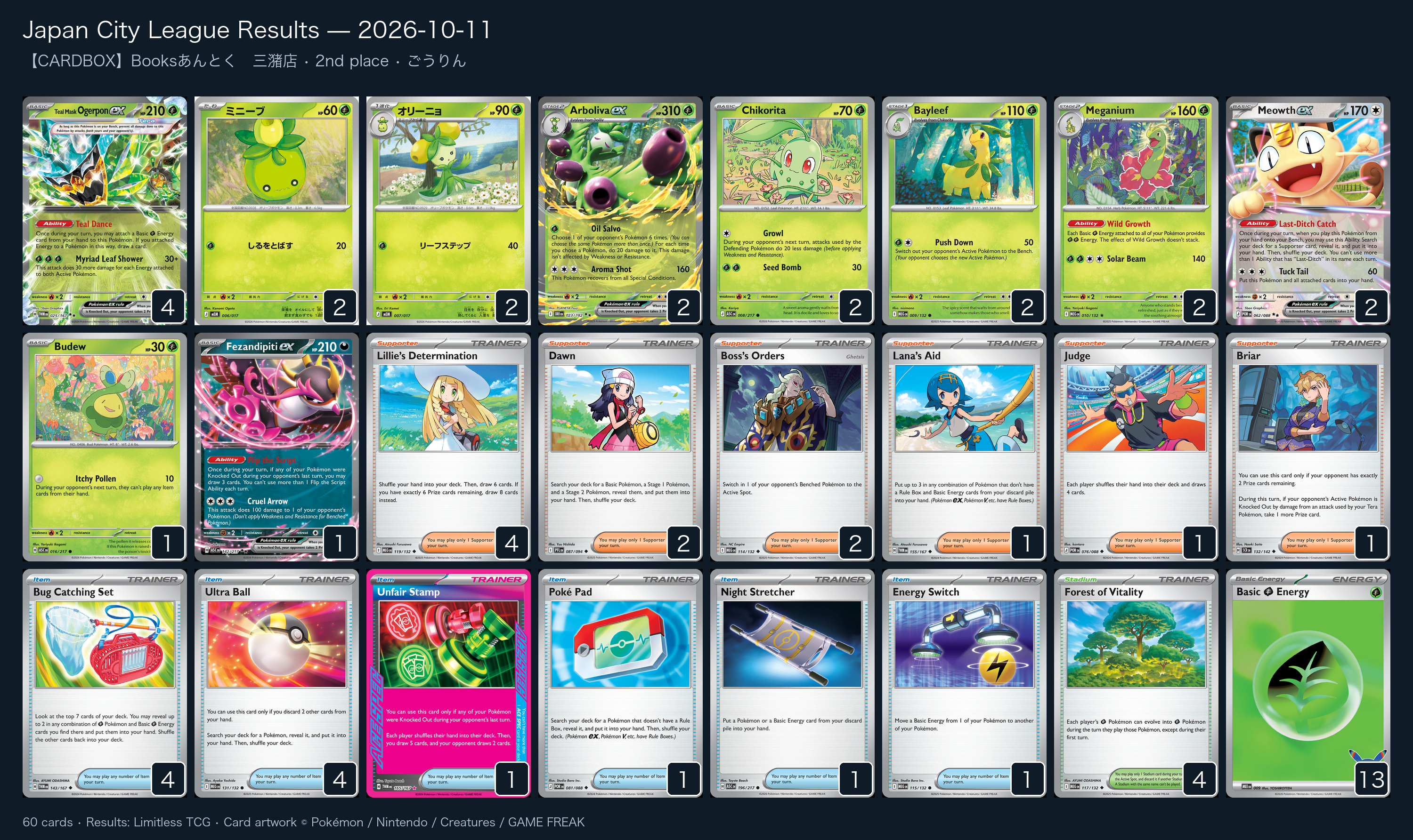 2nd place — ごうりん decklist