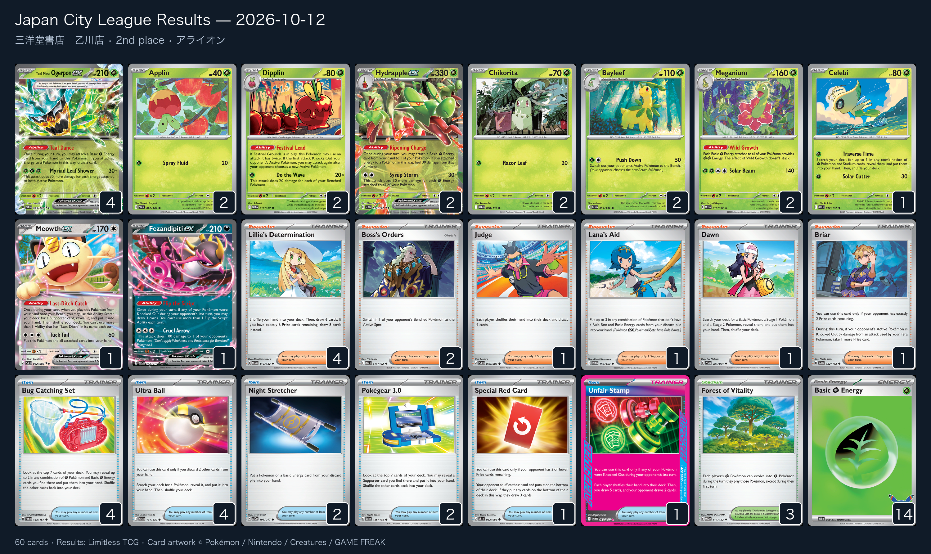 2nd place — アライオン decklist