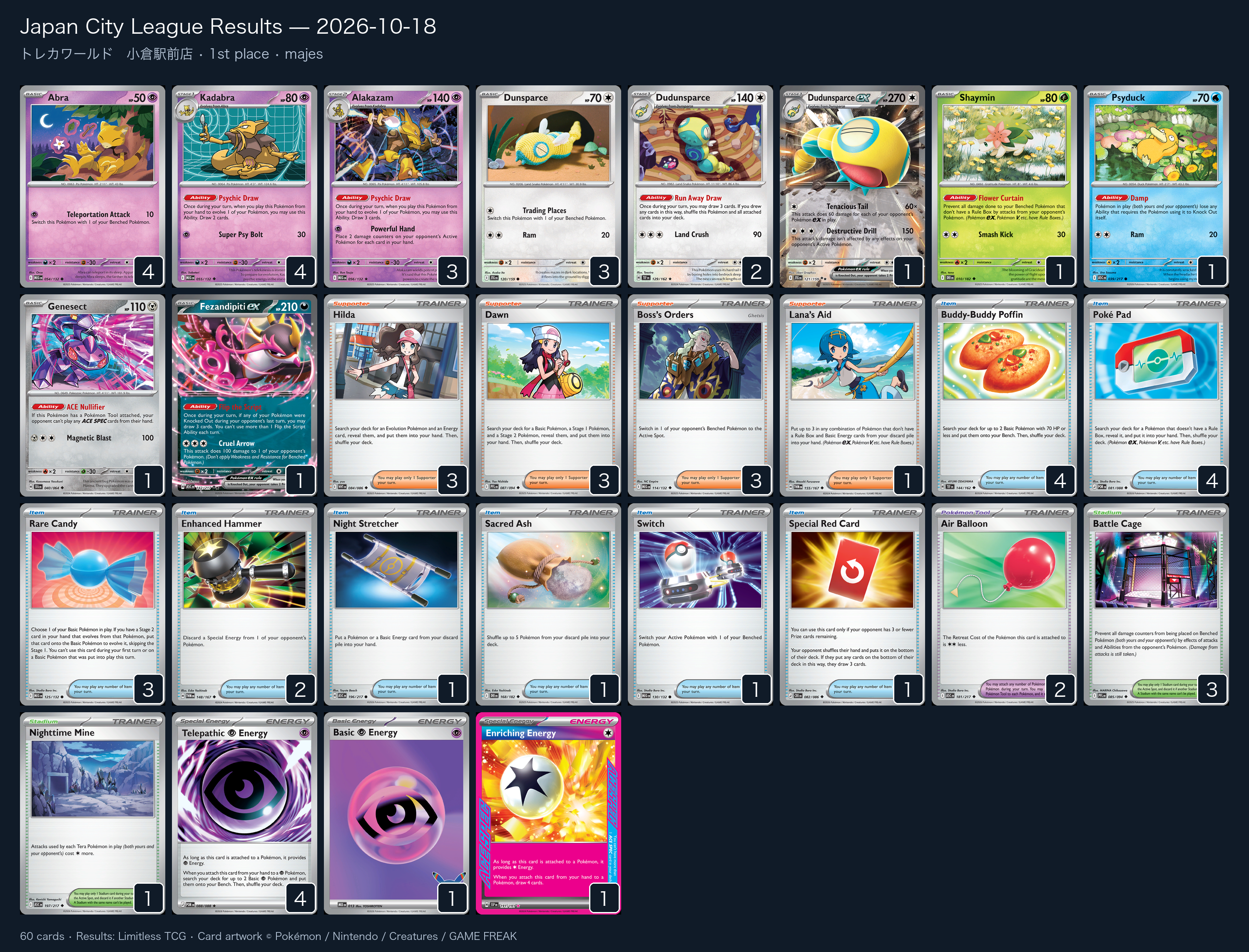 1st place — majes decklist