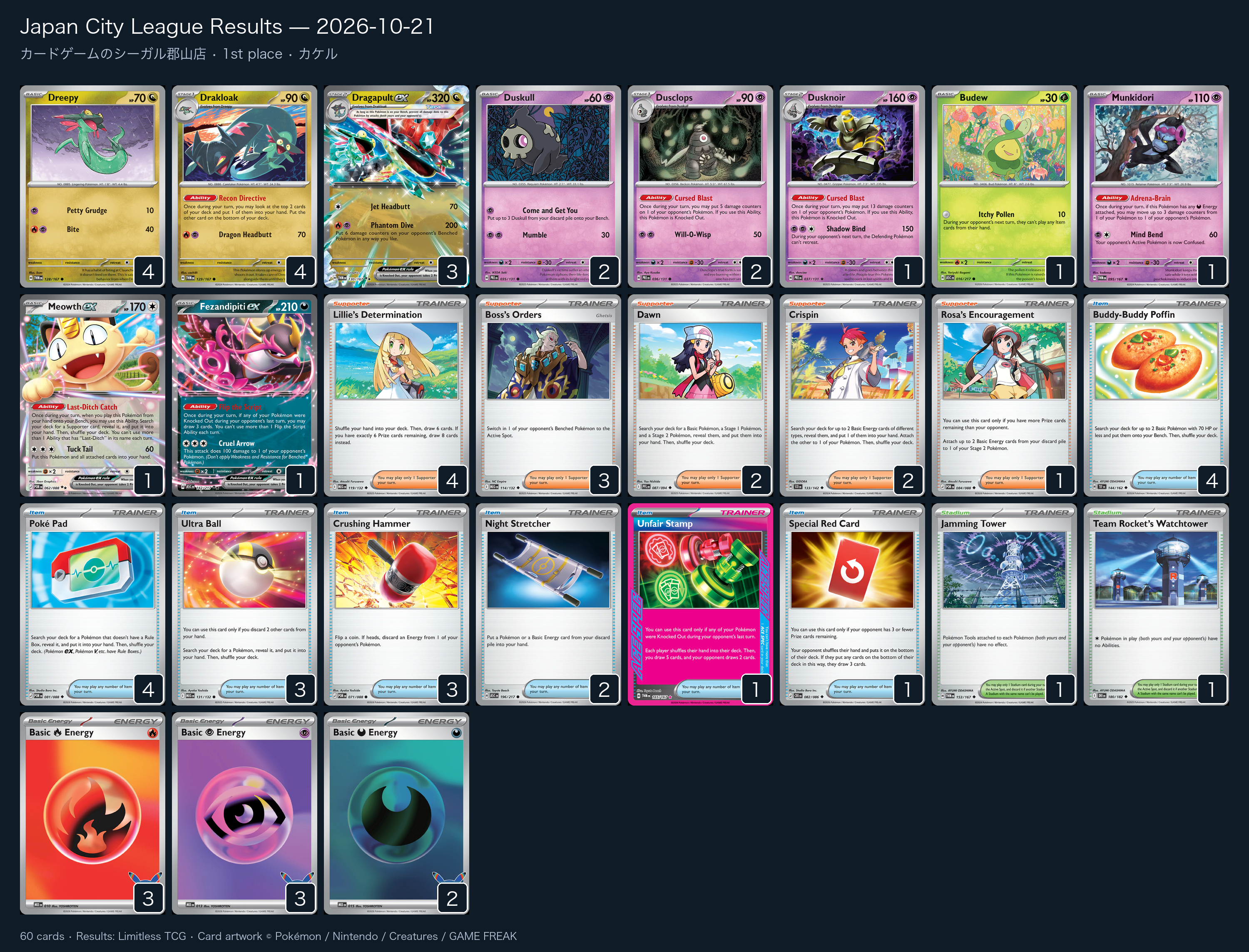1st place — カケル decklist