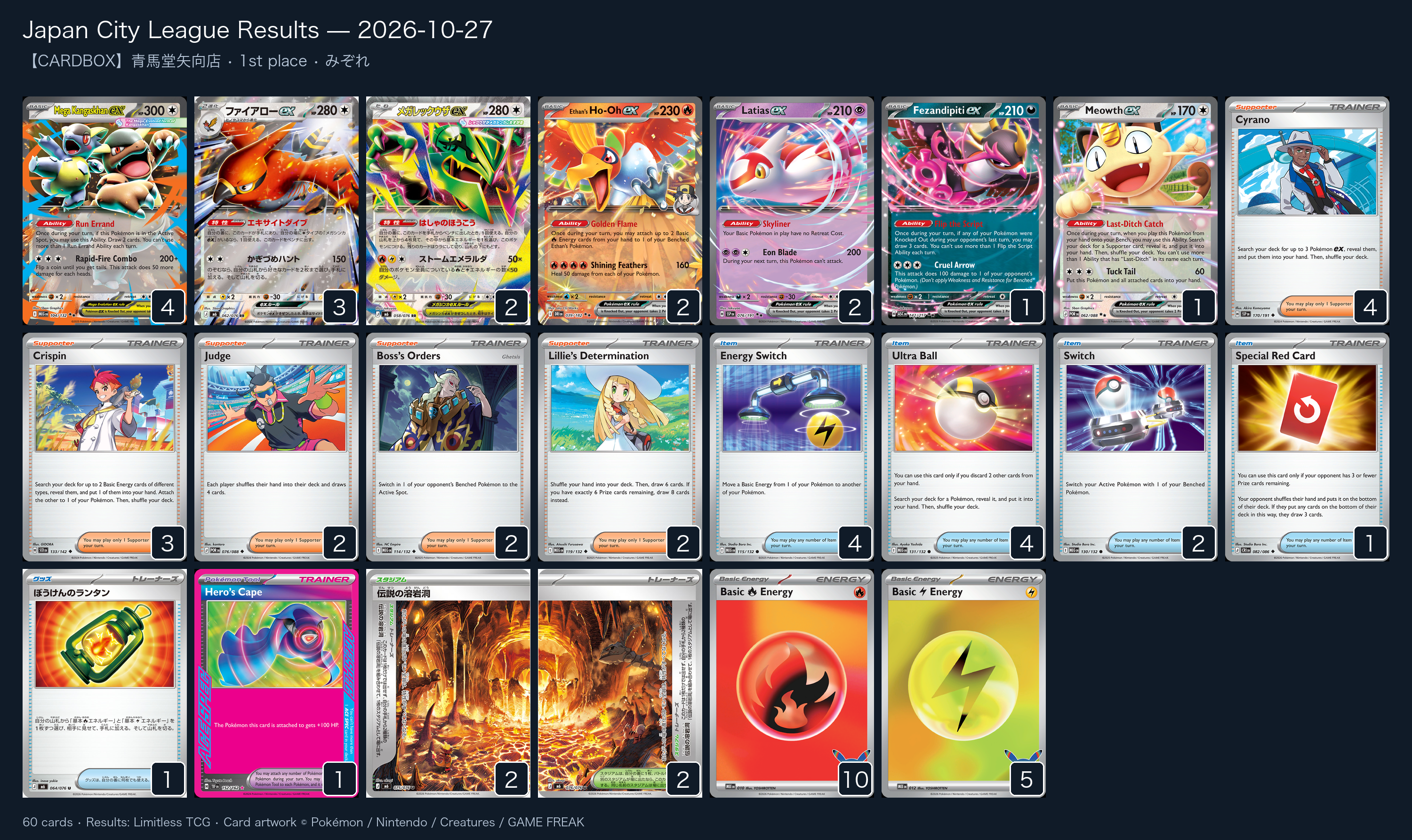 1st place — みぞれ decklist