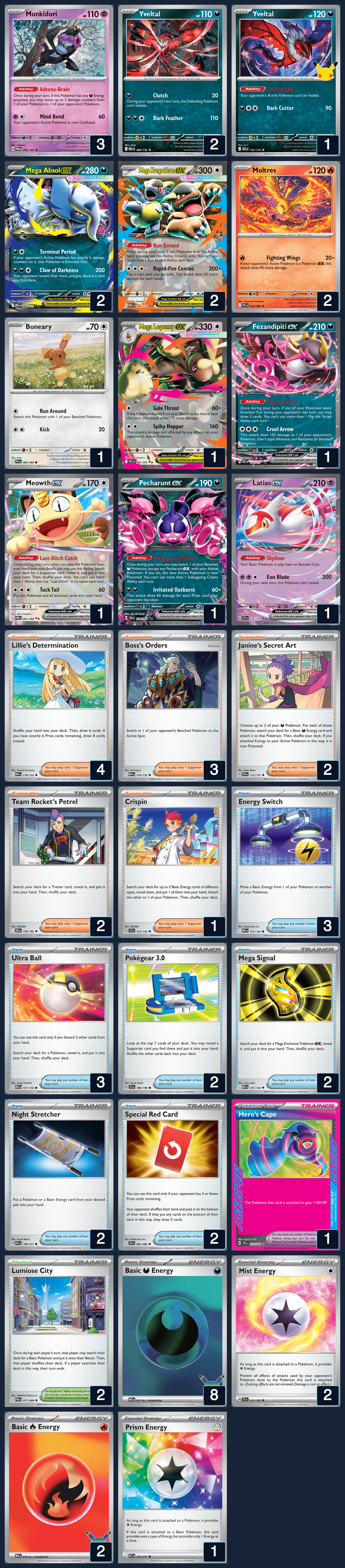 Complete 60-card deck list for rank 4, Tycrest