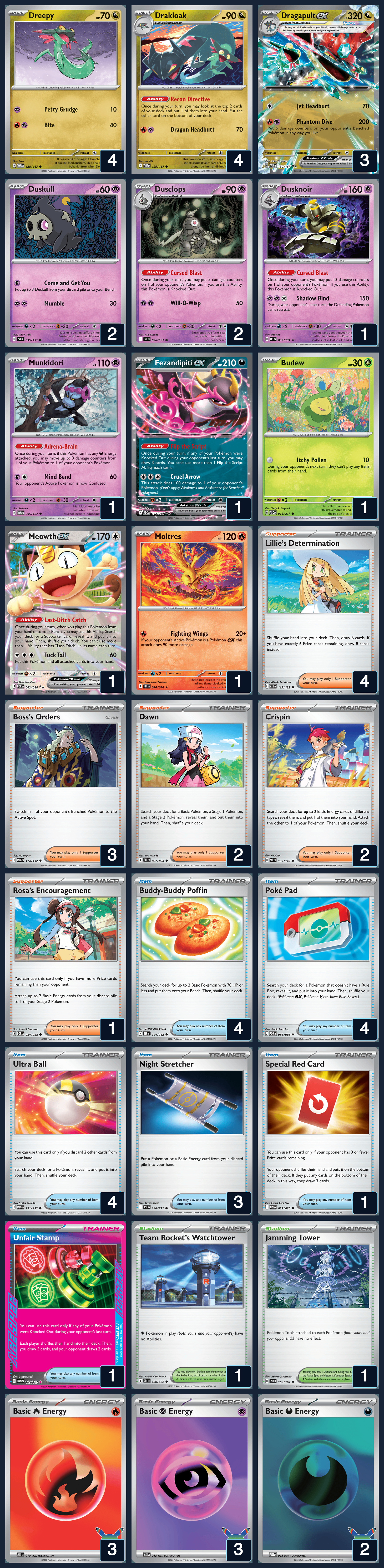 Complete 60-card deck list for rank 13, Pedro Eugenio Torres