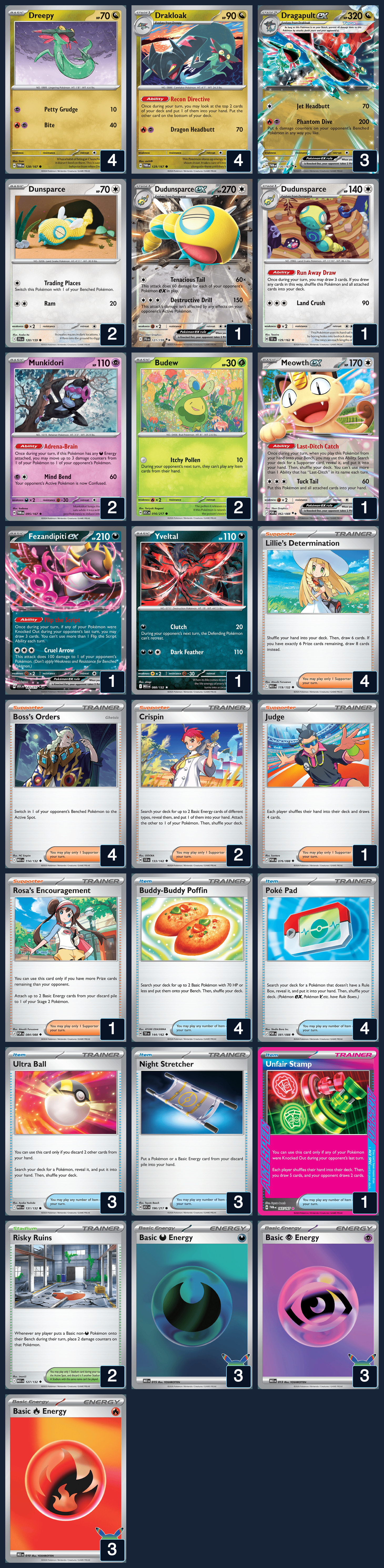 Complete 60-card deck list for rank 5, Kieran Turner