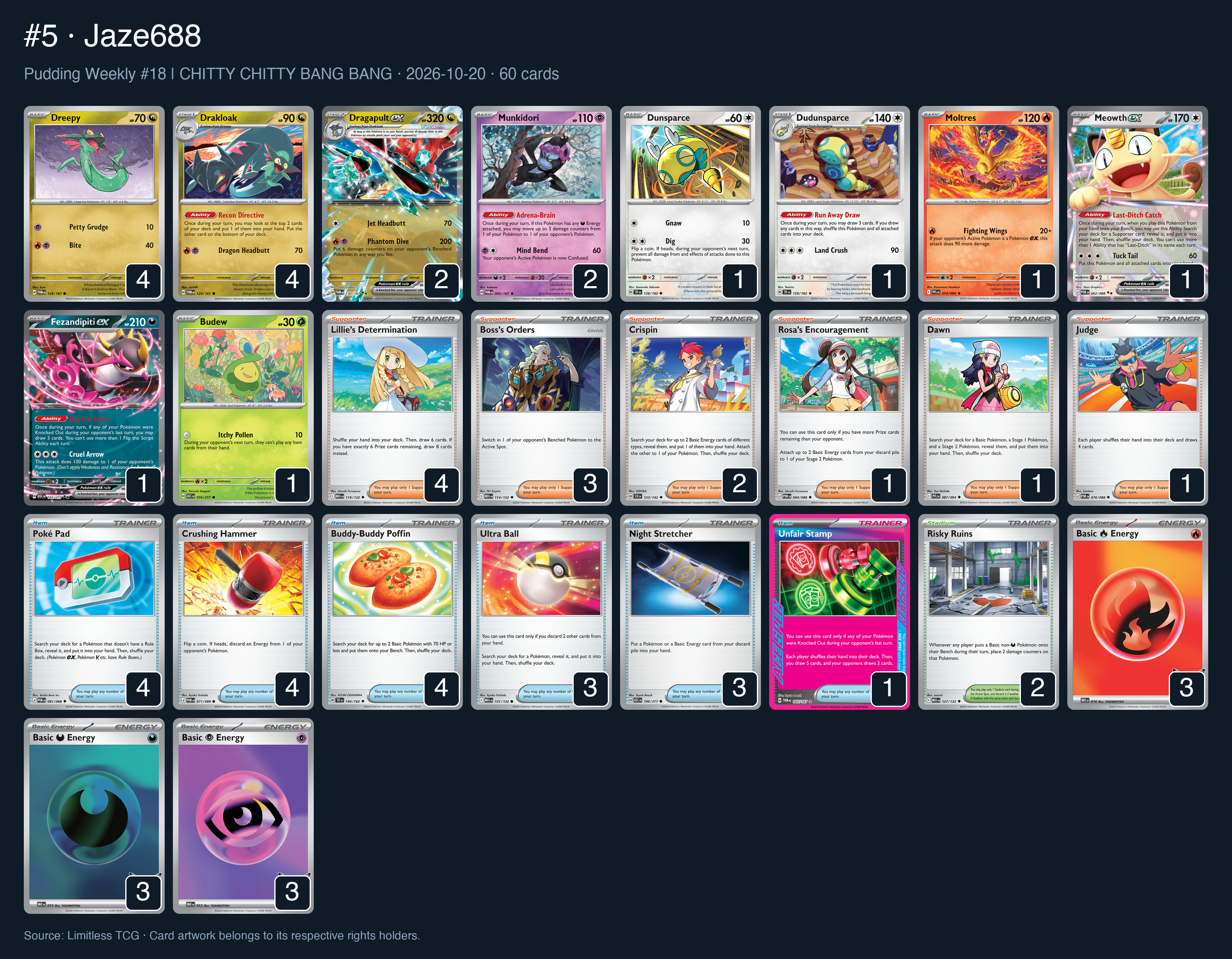 Complete 60-card deck list for rank 5, Jaze688