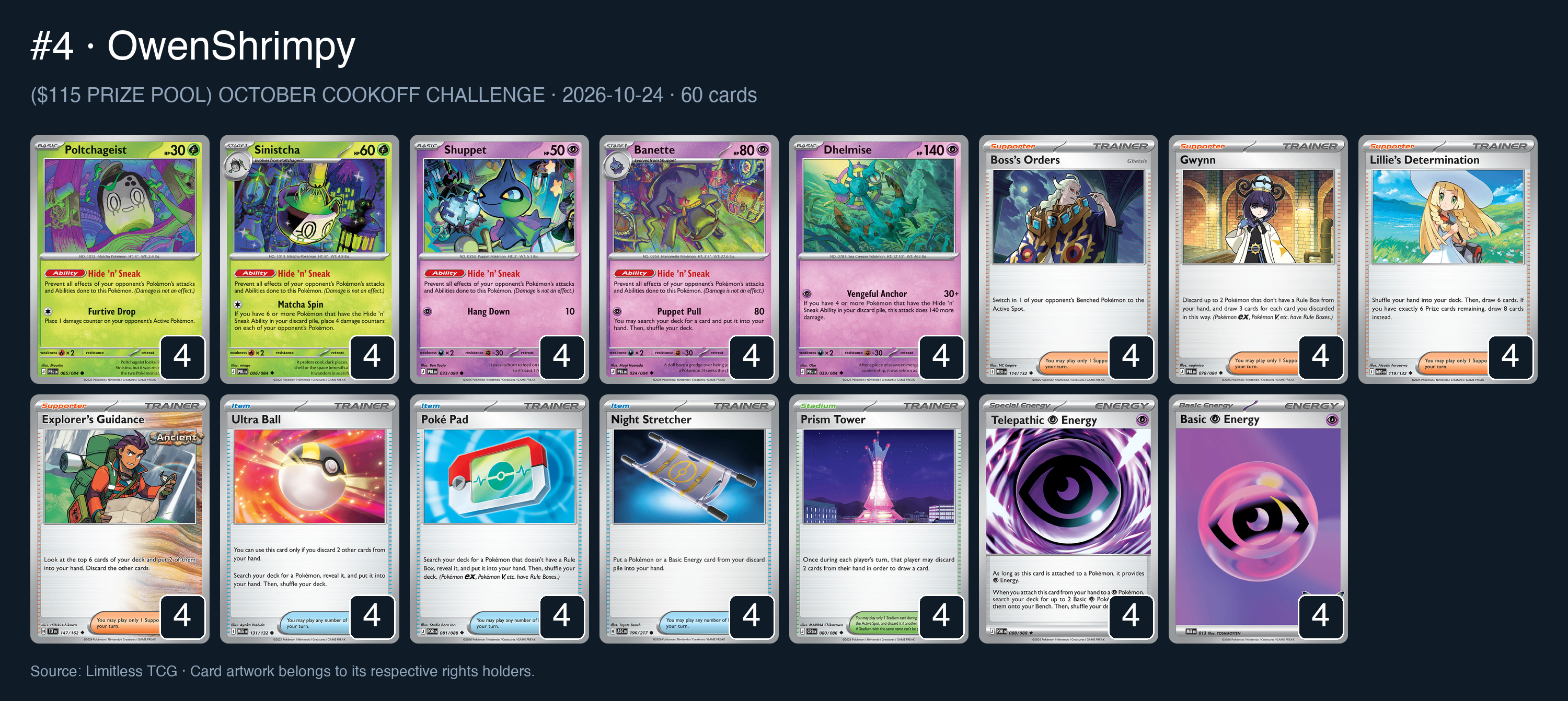 Complete 60-card deck list for rank 4, OwenShrimpy
