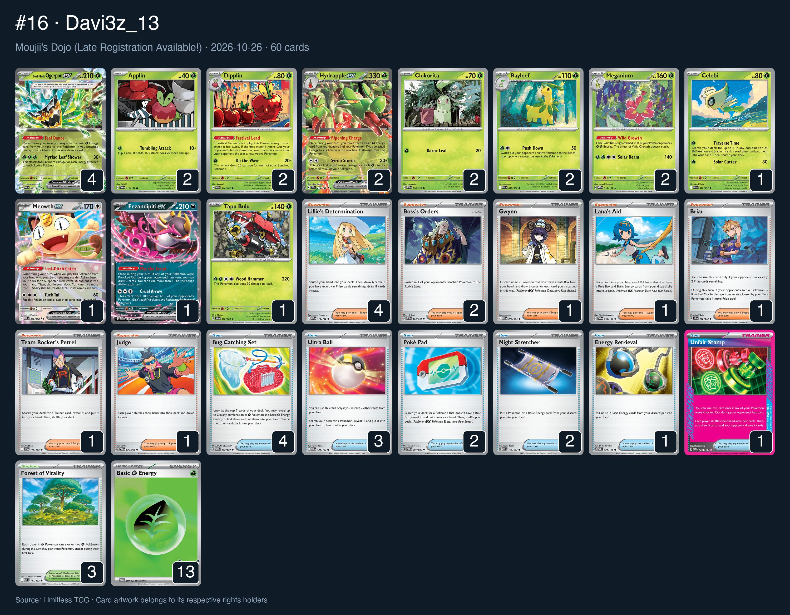 Complete 60-card deck list for rank 16, Davi3z_13