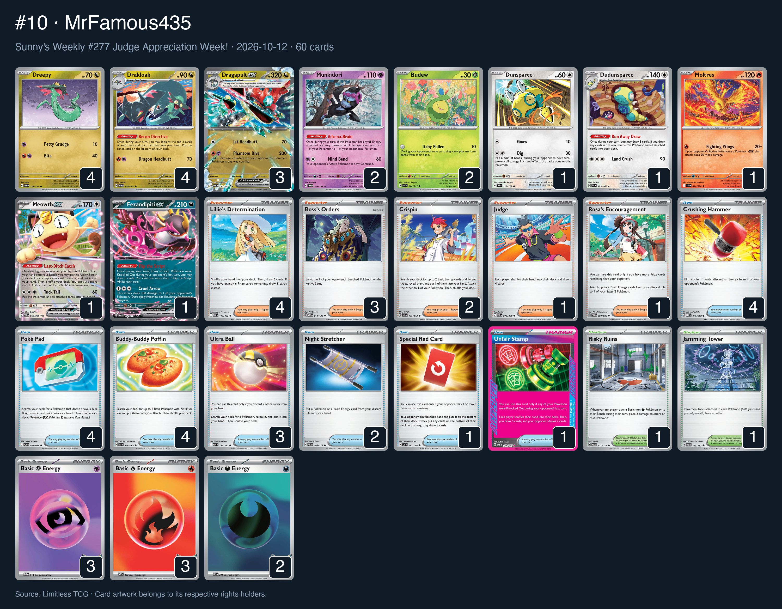 Complete 60-card deck list for rank 10, MrFamous435
